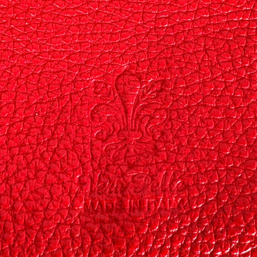 Vera Pelle Red Pebbled Leather Tote Bag Made in Italy Shopper w/  Pouch Boho - Picture 2 of 7